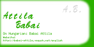 attila babai business card